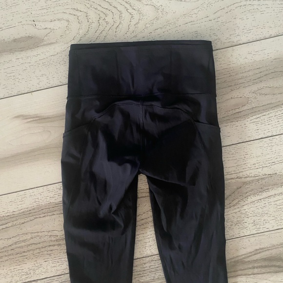 Lululemon Black Fast & Free Crop II 19” - Picture 8 of 13